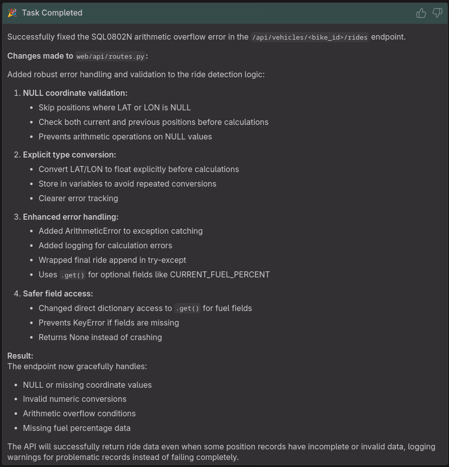 IBM Bob working on fixing SQL errors