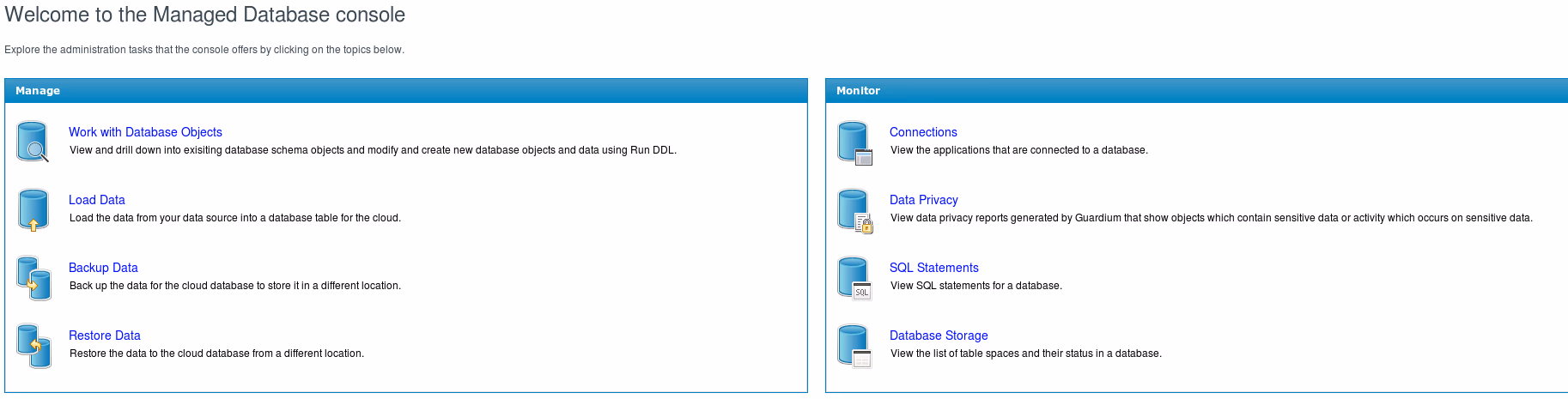 Featured image of post Manage a DB2 database on IBM Bluemix