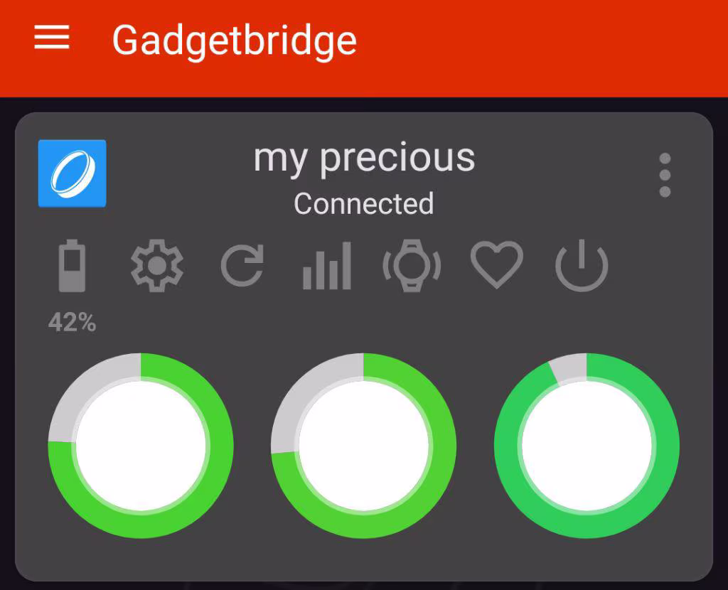 Gadgetbridge connect to Colmi ring